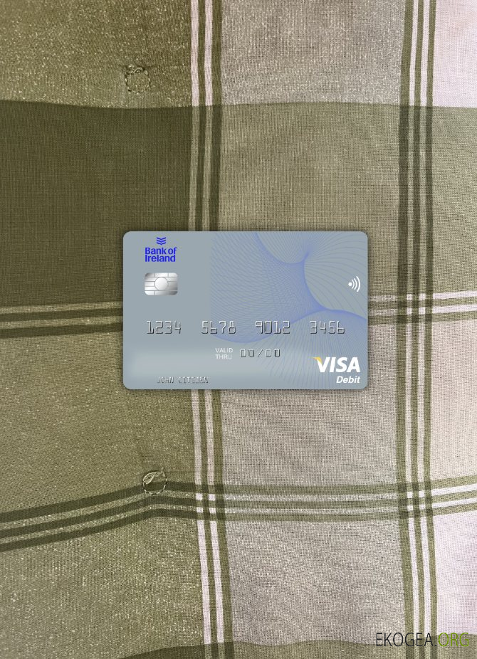 Irlande Bank of Ireland carte de débit visa photolook ,